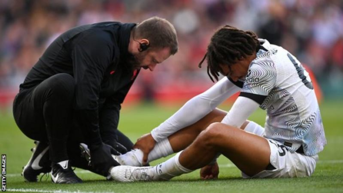 Alexander-Arnold continued after receiving treatment on his ankle but was substituted at half-time