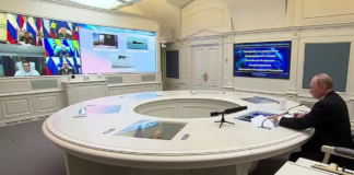 President Putin watched the nuclear drills via video link