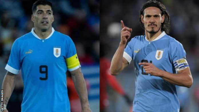 Luis Suarez and Edinson Cavani both made their World Cup debuts in 2010 Luis Suarez and Edinson Cavani both made their World Cup debuts in 2010
