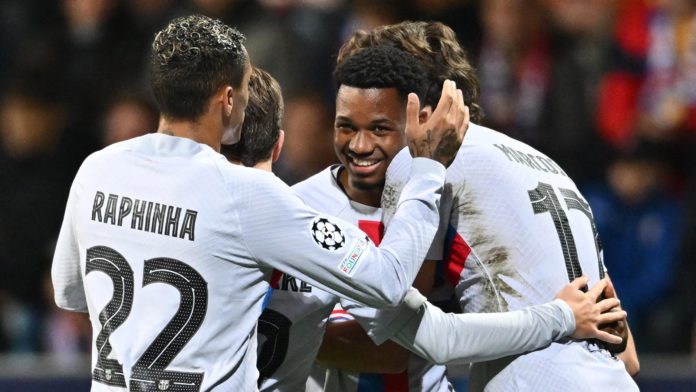 Barcelona celebrate Image credit: Getty Images Barcelona celebrate Image credit: Getty Images