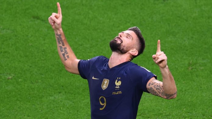 Goals from Olivier Giroud – who got two and equalled Thierry Henry’s French scoring record – Adrien Rabiot and Kylian Mbappe brought the holders from behind to beat Australia in another extremely enjoyable match. Goals from Olivier Giroud – who got two and equalled Thierry Henry’s French scoring record – Adrien Rabiot and Kylian Mbappe brought the holders from behind to beat Australia in another extremely enjoyable match.