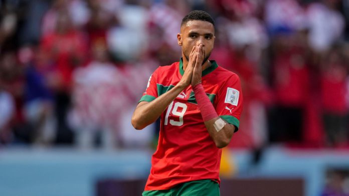 Youssef En-Nesyri of Morocco gestures Image credit: Getty Images Youssef En-Nesyri of Morocco gestures Image credit: Getty Images