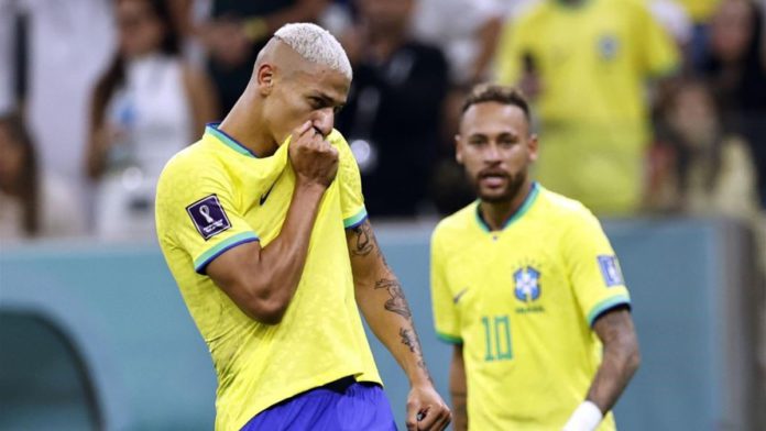 Richarlison esulta per il gol in Brasile-Serbia - Mondiali 2022 Image credit: Getty Images Richarlison esulta per il gol in Brasile-Serbia - Mondiali 2022 Image credit: Getty Images