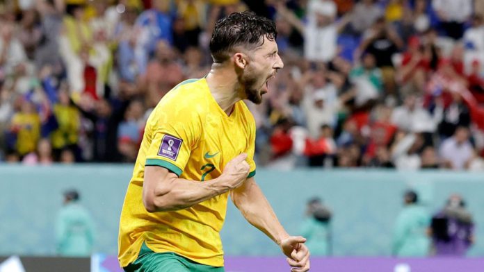 Mathew Leckie of Australia celebrates Image credit: Getty Images Mathew Leckie of Australia celebrates Image credit: Getty Images