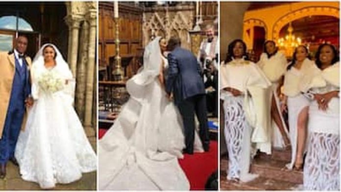 Videos from Rita Dominic and Fidelis Anosike's white wedding trends online. Photo credit: @instablog/@chiomaakpotha Read more: https://www.legit.ng/entertainment/celebrities/1506311-it-official-videos-sweet-moment-rita-dominic-hubby-fidelis-anosike-tie-knot-trends/ Videos from Rita Dominic and Fidelis Anosike's white wedding trends online. Photo credit: @instablog/@chiomaakpotha Read more: https://www.legit.ng/entertainment/celebrities/1506311-it-official-videos-sweet-moment-rita-dominic-hubby-fidelis-anosike-tie-knot-trends/