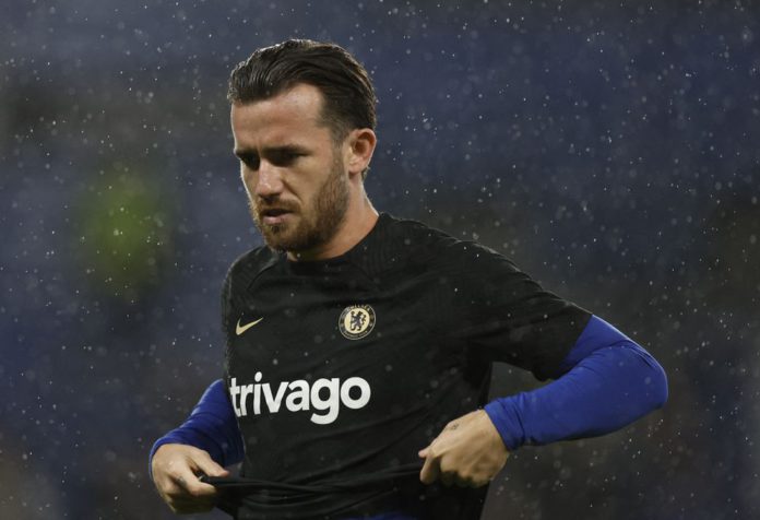 Soccer Football - Champions League - Group E - Chelsea v Dinamo Zagreb - Stamford Bridge, London, Britain - November 2, 2022 Chelsea's Ben Chilwell during the warm up before the match Action Images via Reuters/Peter Cziborra Soccer Football - Champions League - Group E - Chelsea v Dinamo Zagreb - Stamford Bridge, London, Britain - November 2, 2022 Chelsea's Ben Chilwell during the warm up before the match Action Images via Reuters/Peter Cziborra