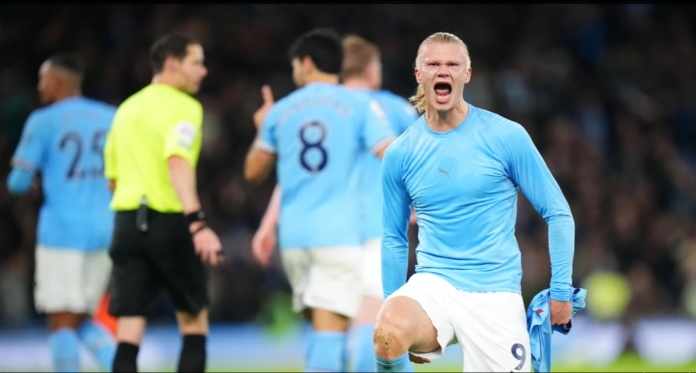 Haaland celebrates Haaland celebrates