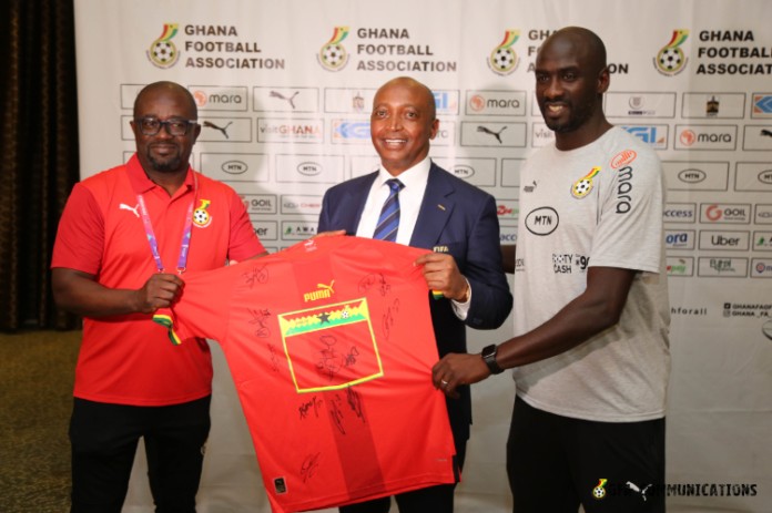 CAF together with GFA boss and Otto Addo CAF together with GFA boss and Otto Addo