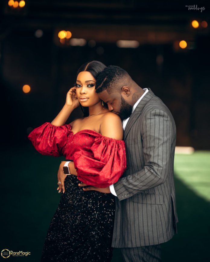 Musician Skales and his wife, Precious