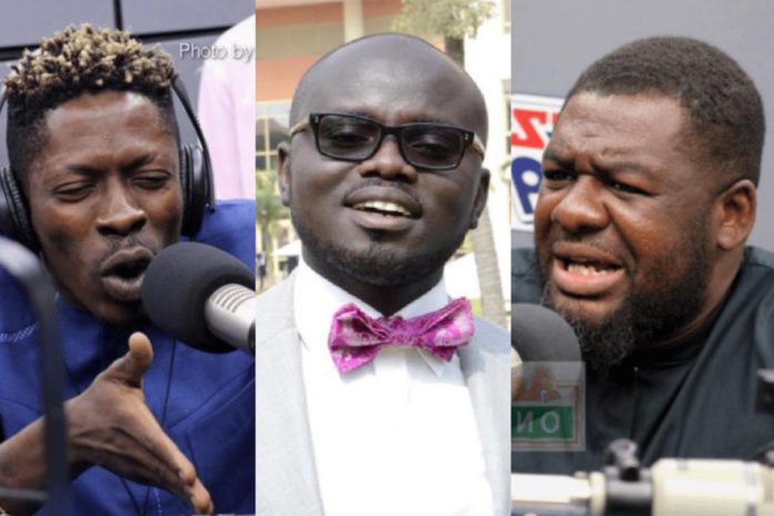 Shatta Wale, the late Fennec Okyere and Bulldog Shatta Wale, the late Fennec Okyere and Bulldog