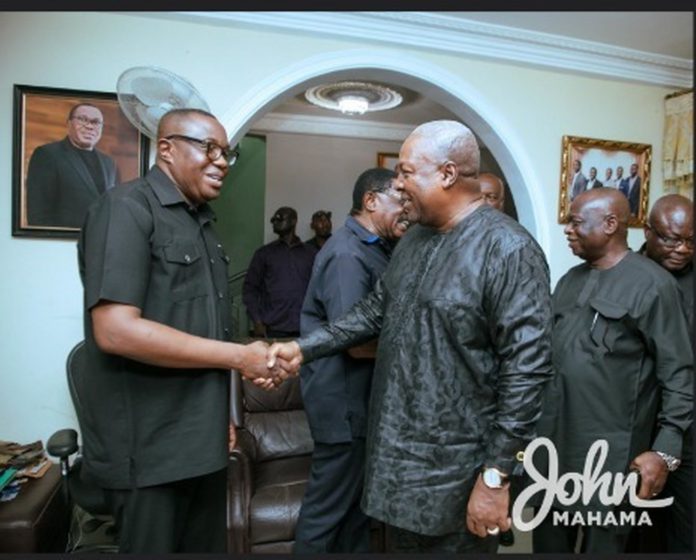 Former President Mahama and NDC Chairman Samuel Ofosu-Ampofo