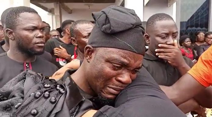 Tears flow at pre-burial ceremony of Krachi East MCE
