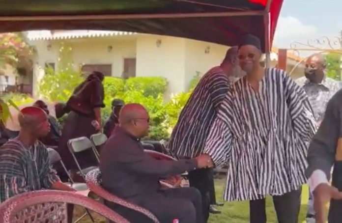 John Mahama at Prof Kwesi Botchwey's residence