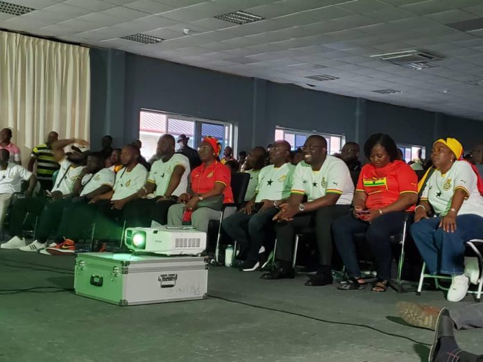 Dr Bawumia watching Black Stars game against Portugal Dr Bawumia watching Black Stars game against Portugal