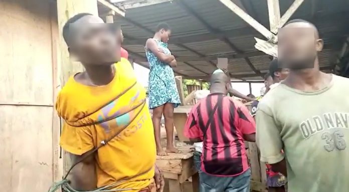 Notorious thief nabbed, tied to pole for stealing fowl