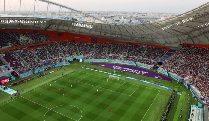 The Khalifa International Stadium in Doha is seen during the World Cup group stage match between Iran and England. Catherine Ivill/Getty Images Europe/Getty Images The Khalifa International Stadium in Doha is seen during the World Cup group stage match between Iran and England. Catherine Ivill/Getty Images Europe/Getty Images