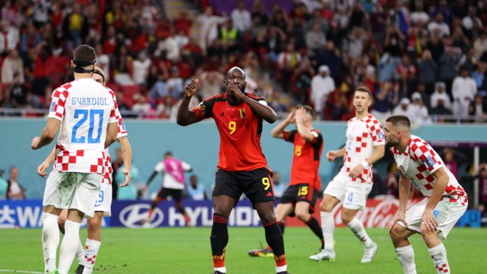 DOHA, QATAR - DECEMBER 01: Romelu Lukaku of Belgium reacts after a missed chance during the FIFA World Cup Qatar 2022 Group F match between Croatia and Belgium at Ahmad Bin Ali Stadium on December 01, 2022 in Doha, Qatar. (Photo by Michael Steele/Getty Im Image credit: Getty Images DOHA, QATAR - DECEMBER 01: Romelu Lukaku of Belgium reacts after a missed chance during the FIFA World Cup Qatar 2022 Group F match between Croatia and Belgium at Ahmad Bin Ali Stadium on December 01, 2022 in Doha, Qatar. (Photo by Michael Steele/Getty Im Image credit: Getty Images