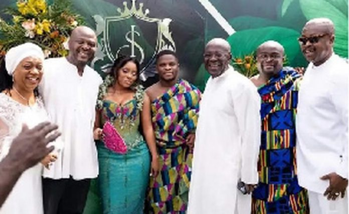 COP Kofi Boakye and other dignitaries in a photo with the couple COP Kofi Boakye and other dignitaries in a photo with the couple