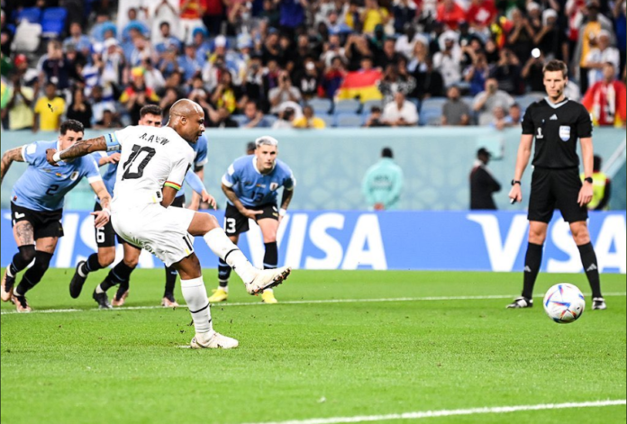 Andre Ayew fails to convert spotkick Andre Ayew fails to convert spotkick