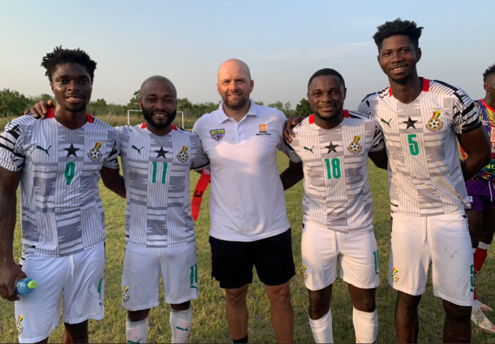 Slavko Matic with some Hearts of Oak players Slavko Matic with some Hearts of Oak players