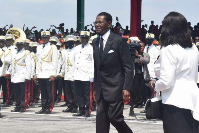 Teodoro-Obiang-Nguema-Mbasogo-took-the-presidential-oath-before-inspecting-a-military-parade (Copy) Teodoro Obiang Nguema Mbasogo took the presidential oath before inspecting a military parade