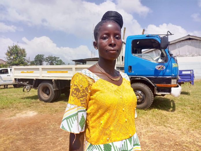 Lydia Eshun, a tortoise rearer in Sehwi Juaboso