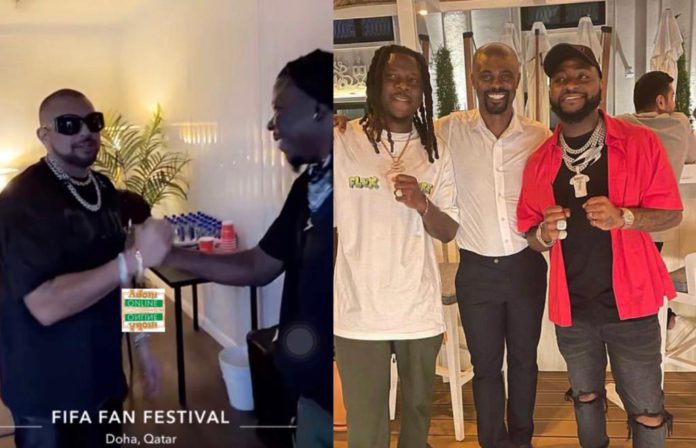 Stonebwoy link up with Davido, Sean Paul in Qatar ahead of World Cup performance