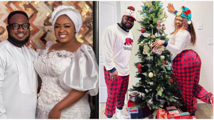 Tracey Boakye and hubby Frank Bady Ntiamoah in matching Christmas pyjamas. Photo Source: @tracey_boakye @zionfelixdotcom Tracey Boakye and hubby Frank Bady Ntiamoah in matching Christmas pyjamas. Photo Source: @tracey_boakye @zionfelixdotcom