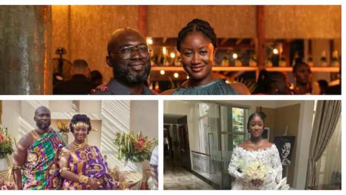 Edwina Akufo-Addo and Kwabena Jumah spotted together after lavish wedding in April 2022. source: @fashiongurughana Edwina Akufo-Addo and Kwabena Jumah spotted together after lavish wedding in April 2022. source: @fashiongurughana