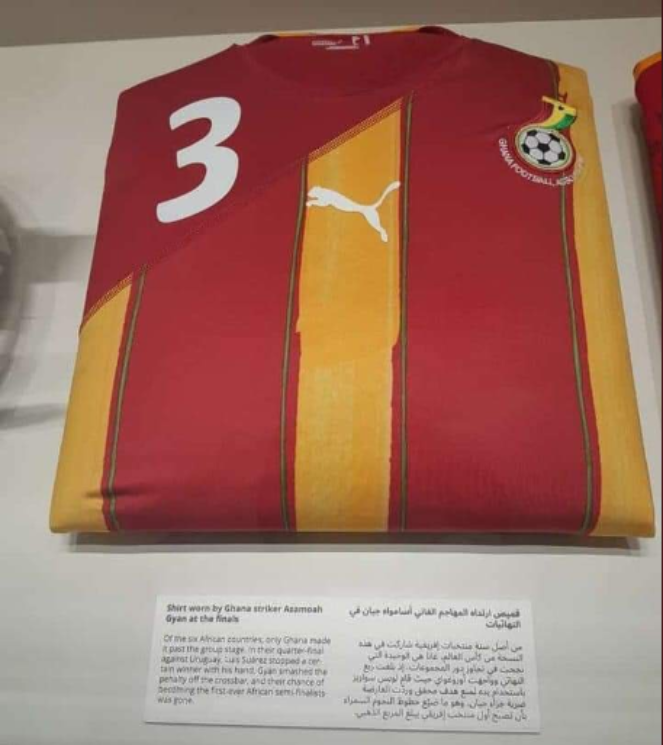 Asamoah Gyan's 2010 World Cup jersey Asamoah Gyan's 2010 World Cup jersey
