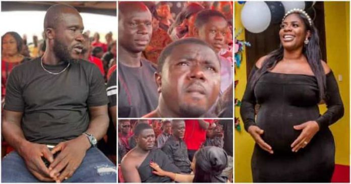 Heartbreaking visuals emerge as actor Okomfo Kolegae buries late wife. Credit: NestaTV/nkonkonsa Heartbreaking visuals emerge as actor Okomfo Kolegae buries late wife. Credit: NestaTV/nkonkonsa