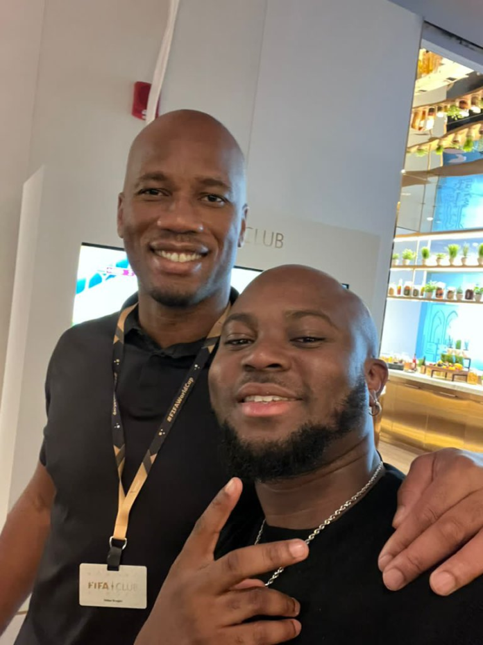 King Promise links up with Didier Drogba in Qatar