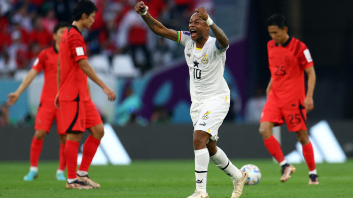 Andre Ayew celebrates Andre Ayew celebrates