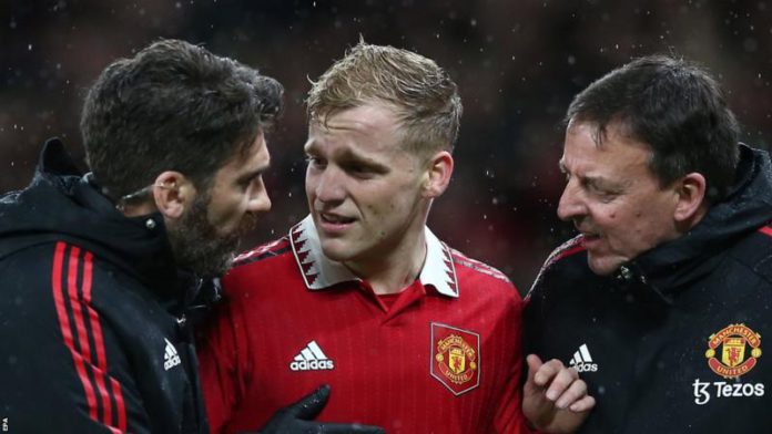 Van de Beek joined Manchester United from Ajax in 2020 Van de Beek joined Manchester United from Ajax in 2020