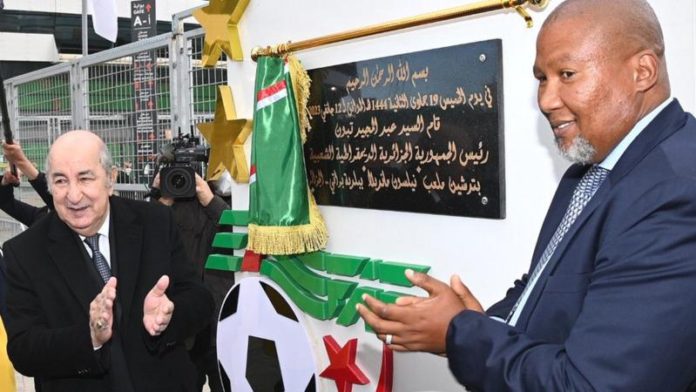 Zwelivelile Mandela attended the official opening of the new Nelson Mandela Stadium, alongside Algerian president Abdelmadjid Tebboune, just hours before his speech at the CHAN opening ceremony Zwelivelile Mandela attended the official opening of the new Nelson Mandela Stadium, alongside Algerian president Abdelmadjid Tebboune, just hours before his speech at the CHAN opening ceremony