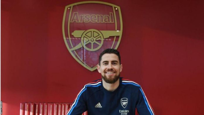 Jorginho joins an Arsenal side that are five points clear at the top of the Premier League and have a game in hand over second-placed Manchester City Jorginho joins an Arsenal side that are five points clear at the top of the Premier League and have a game in hand over second-placed Manchester City