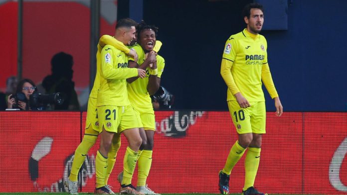 Yeremi Pino of Villareal FC celebrates scoring his side's first goal with his team matesduring the LaLiga Santander match between Villarreal CF and Real Madrid CF at Estadio de la Ceramica on January 07, 2023 in Villarreal, Spain. Image credit: Getty Images Yeremi Pino of Villareal FC celebrates scoring his side's first goal with his team matesduring the LaLiga Santander match between Villarreal CF and Real Madrid CF at Estadio de la Ceramica on January 07, 2023 in Villarreal, Spain. Image credit: Getty Images