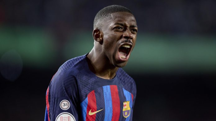 Ousmane Dembele of FC Barcelona celebrates after scoring their side's first goal during the Copa Del Rey Quarter Final match between FC Barcelona and Real Sociedad at Spotify Camp Nou on January 25, 2023 Image credit: Getty Images Ousmane Dembele of FC Barcelona celebrates after scoring their side's first goal during the Copa Del Rey Quarter Final match between FC Barcelona and Real Sociedad at Spotify Camp Nou on January 25, 2023 Image credit: Getty Images