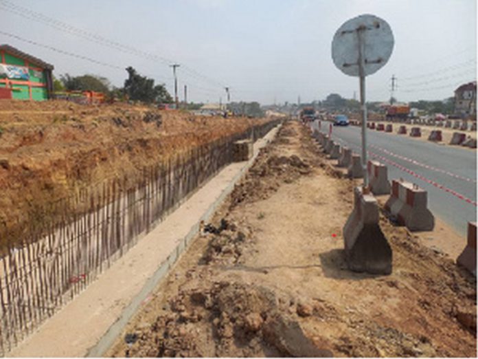 Pokuase to Ofankor Accra -Kumasi road still under construction Pokuase to Ofankor Accra -Kumasi road still under construction