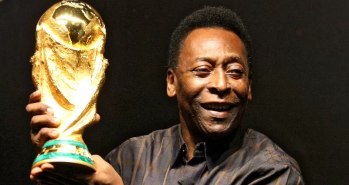 GETTY IMAGES Image caption: The shirt was made for football legend Pele's last international game but he did not wear it in the match GETTY IMAGES Image caption: The shirt was made for football legend Pele's last international game but he did not wear it in the match