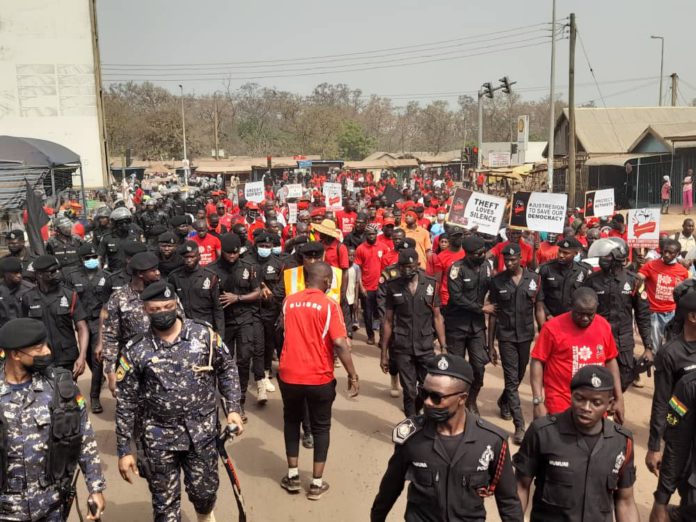 WhatsApp-ImOliver Barker-Vormawor, others demonstrate over 1992 constitution in Tamaleage-2023-01-07-at-11.31.02-AM