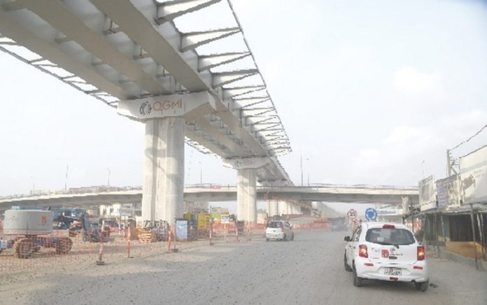 • The second flyover currently under construction at the Obetsebi Lamptey Interchange source: Daily Graphic • The second flyover currently under construction at the Obetsebi Lamptey Interchange source: Daily Graphic