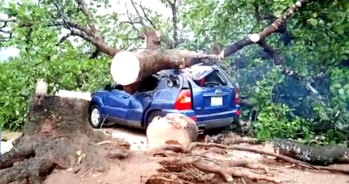 Heavy rainfall destroys properties at Ahibenso