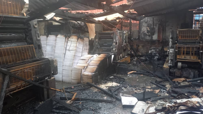 Fire at Kokomlemle printing press