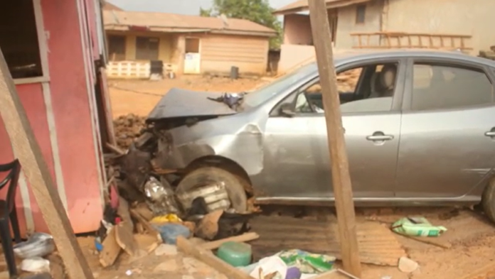 Two in critical condition after car runs into hairdressing shop