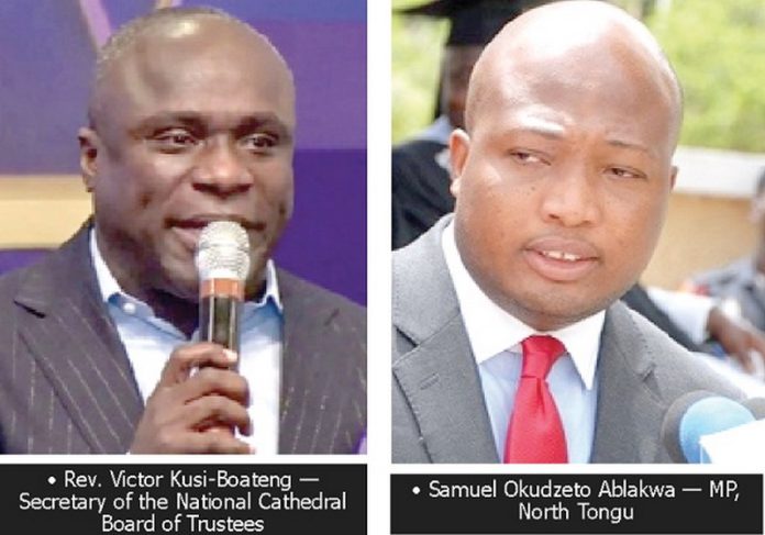 Rev. Victor Kusi Boateng or Kwabena Adu Gyamfi (left) and Samuel Okudzeto Ablakwa Rev. Victor Kusi Boateng or Kwabena Adu Gyamfi (left) and Samuel Okudzeto Ablakwa