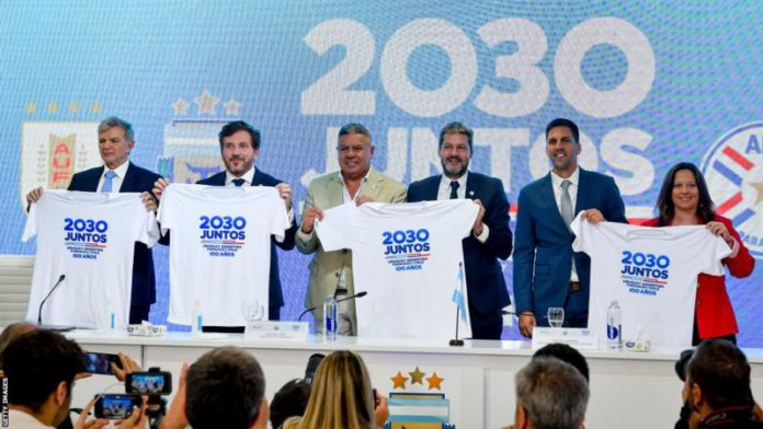The Argentine Football Association hosted a ceremony on Tuesday to formally announce the South American World Cup bid The Argentine Football Association hosted a ceremony on Tuesday to formally announce the South American World Cup bid