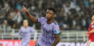 Vinicius Jr scored Real Madrid's opener against Egypt's Al Ahly in the semi-final in Rabat