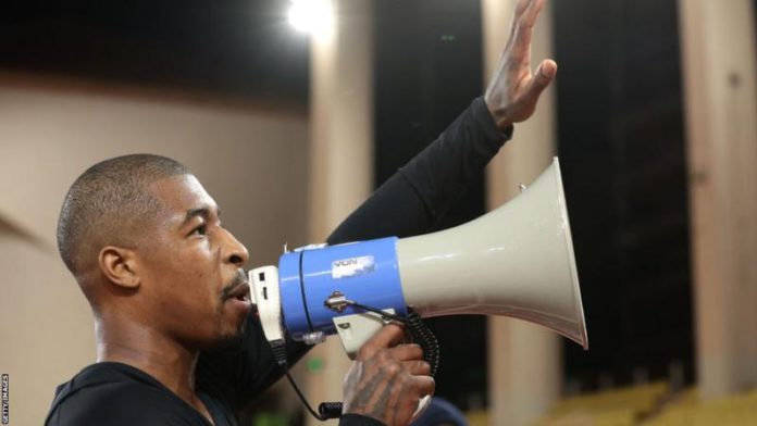 Defender Presnel Kimpembe spoke to PSG's away fans at Monaco Defender Presnel Kimpembe spoke to PSG's away fans at Monaco
