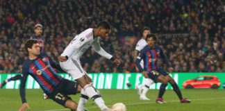 Marcus Rashford scored his 22nd goal of the season for Manchester United